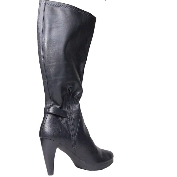 Nine West [10] Navita Black Heel Boots - Picture 3 of 8